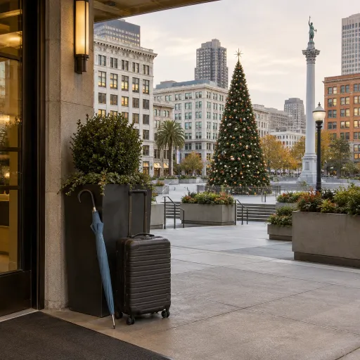 Staying near the sf union square christmas tree for a refined San Francisco holiday